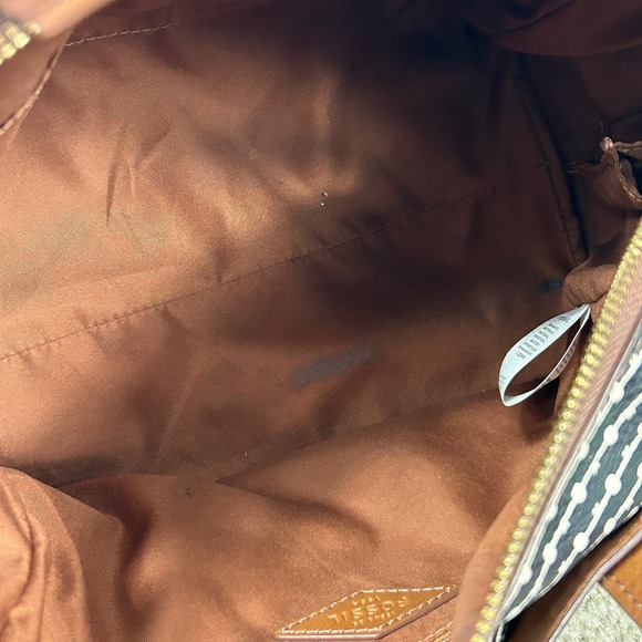 Fossil Sydney Black White Brown Satchel / Crossbody - Picture 6 of 13